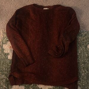 Classic Burgundy Crew Neck Sweater